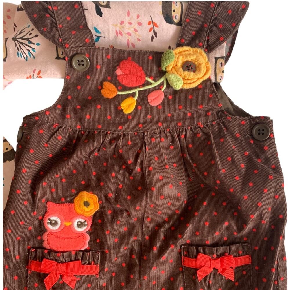 BabyDoll Dresses Owl Corduroy Overalls 18 Month Owl Bundle Set - Picture 2 of 16